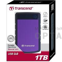 Жесткий диск HDD Transcend  1 TB  H3, фиолетовый, 2.5", USB 3.0