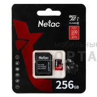 MicroSDXC  256GB  Netac  P500  Extreme Pro Class 10 UHS-I A1 V30 (100 Mb/s) + SD адаптер