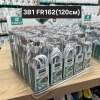 Кабель-usb 3в1, Type-c+Lightning+Micro, FaizFull FR162 6A 120cm Кабель-usb 3в1, Type-c+Lightning+Micro, FaizFull FR162 6A 120cm