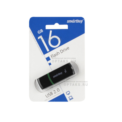 Флешка USB 16Gb SmartBuy Paean, USB 2.0, черный