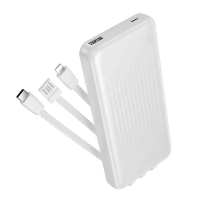 Внешний аккумулятор Borofone BJ79 Clever, 10000mAh, пластик, 2.0А, цвет: белый (1/66)